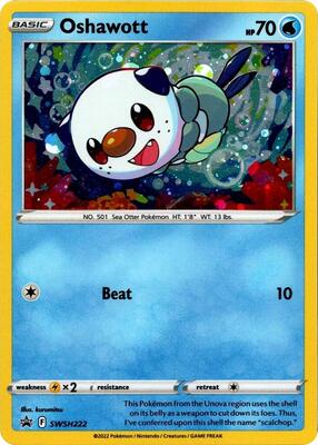 Oshawott - SWSH222 (Cosmo Holo) card from SWSH: Sword & Shield Promo Cards