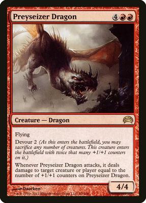 Preyseizer Dragon card from Planechase 2012
