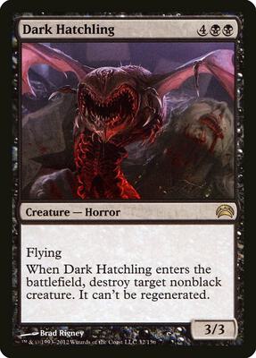 Dark Hatchling card from Planechase 2012