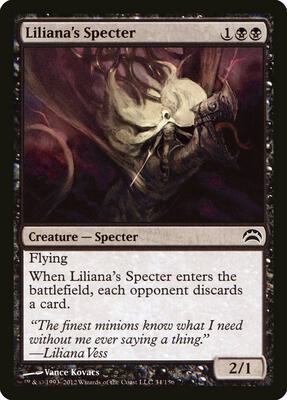 Liliana's Specter card from Planechase 2012