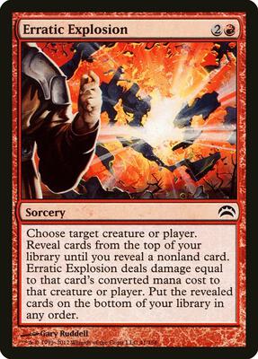 Erratic Explosion card from Planechase 2012