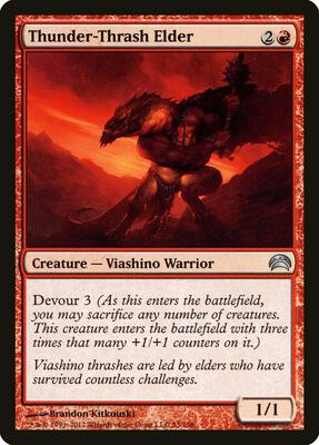 Thunder-Thrash Elder card from Planechase 2012