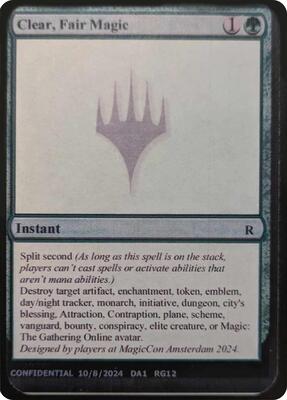Clear, Fair Magic card from Un-Known Event Playtest Cards