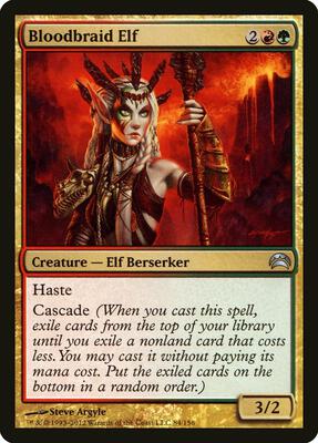 Bloodbraid Elf card from Planechase 2012
