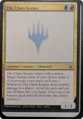 The Chaos Keeper card from Un-Known Event Playtest Cards