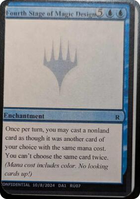 Fourth Stage of Magic Design card from Un-Known Event Playtest Cards