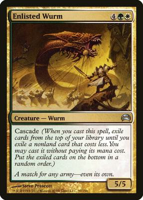 Enlisted Wurm card from Planechase 2012