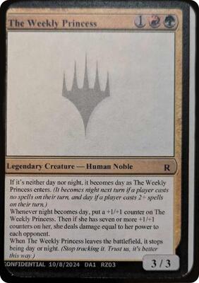 The Weekly Princess card from Un-Known Event Playtest Cards