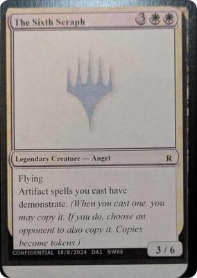 The Sixth Seraph card from Un-Known Event Playtest Cards