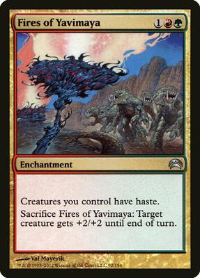 Fires of Yavimaya card from Planechase 2012