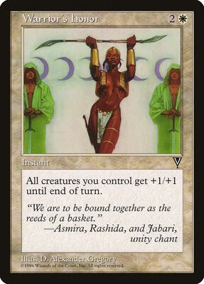 Warrior's Honor card from Visions