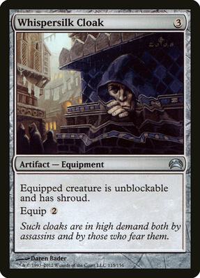 Whispersilk Cloak card from Planechase 2012