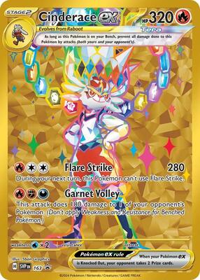 Cinderace ex - 163 card from SV: Scarlet & Violet Promo Cards