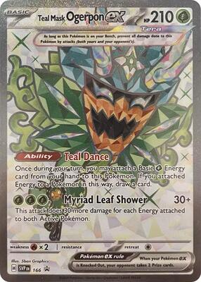 Teal Mask Ogerpon ex - 166 card from SV: Scarlet & Violet Promo Cards