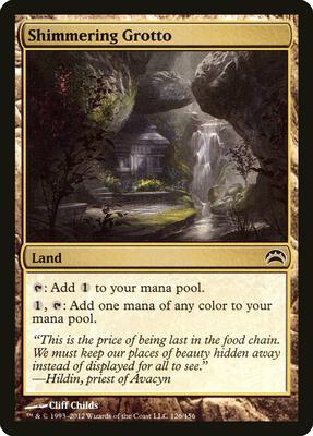 Shimmering Grotto card from Planechase 2012