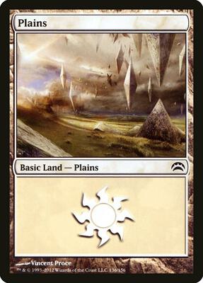 Plains (136) card from Planechase 2012