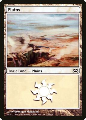Plains (134) card from Planechase 2012