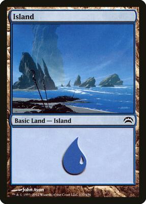 Island (137) card from Planechase 2012