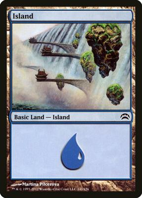 Island (141) card from Planechase 2012
