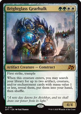 Brightglass Gearhulk card from Aetherdrift