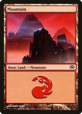 Mountain (147) card from Planechase 2012