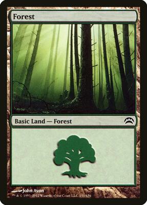 Forest (151) card from Planechase 2012