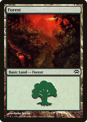 Forest (153) card from Planechase 2012