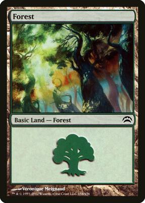 Forest (154) card from Planechase 2012