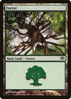 Forest (155) card from Planechase 2012