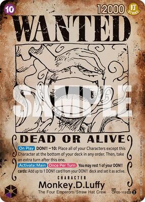 Monkey.D.Luffy (Wanted Poster) card from Emperors in the New World