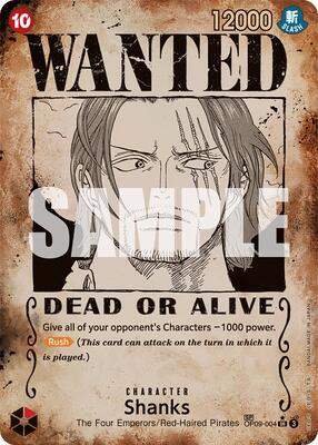 Shanks (004) (Wanted Poster) card from Emperors in the New World