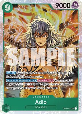 Adio card from Emperors in the New World