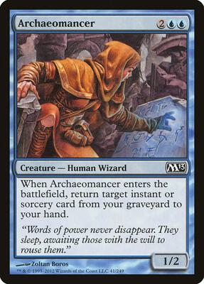 Archaeomancer card from Magic 2013 (M13)