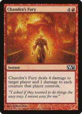 Chandra's Fury card from Magic 2013 (M13)