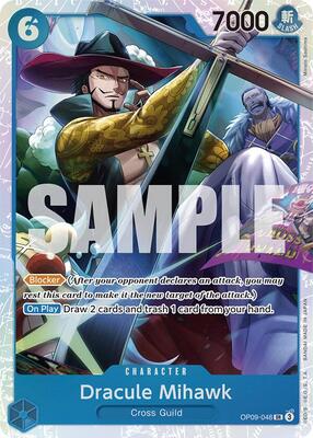 Dracule Mihawk card from Emperors in the New World