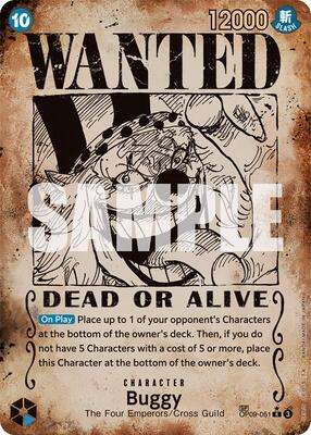 Buggy (051) (Wanted Poster) card from Emperors in the New World