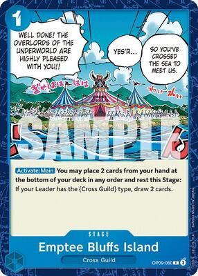 Emptee Bluffs Island card from Emperors in the New World