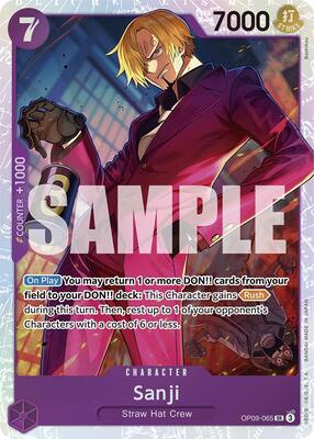 Sanji (065) card from Emperors in the New World