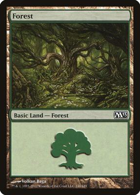 Forest (246) card from Magic 2013 (M13)