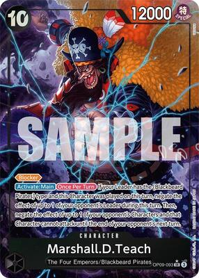 Marshall.D.Teach (093) (Alternate Art) card from Emperors in the New World