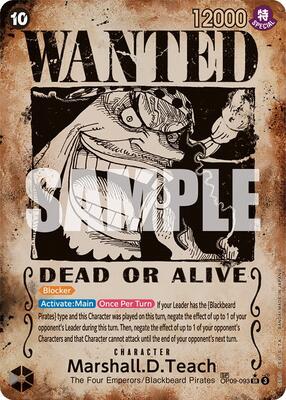 Marshall.D.Teach (093) (Wanted Poster) card from Emperors in the New World