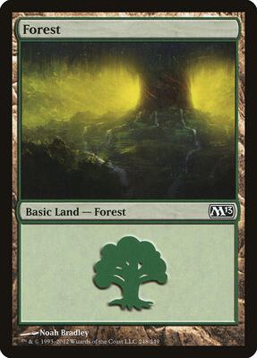 Forest (248) card from Magic 2013 (M13)