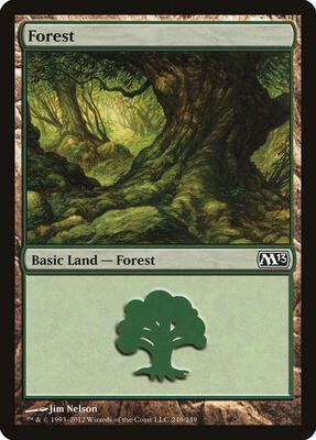 Forest (249) card from Magic 2013 (M13)