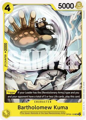 Bartholomew Kuma card from Emperors in the New World