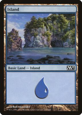 Island (234) card from Magic 2013 (M13)