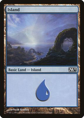 Island (235) card from Magic 2013 (M13)