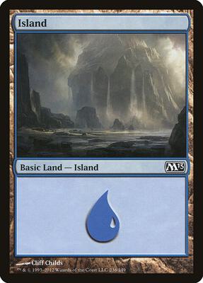 Island (236) card from Magic 2013 (M13)