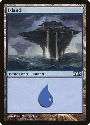 Island (237) card from Magic 2013 (M13)