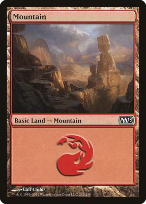 Mountain (242) card from Magic 2013 (M13)