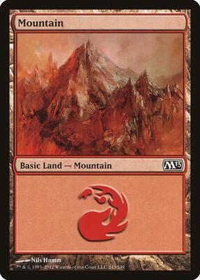 Mountain (243) card from Magic 2013 (M13)